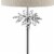 Floor Lamp with Starburst Crystal Accent, Gray and Silver- Saltoro Sherpi Perspective: top