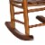 Rocking Chair with Slatted Design Back and Seat, Brown- Saltoro Sherpi Perspective: top