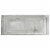 Rectangle Marble Plate with Raised Edges, Medium, White,Saltoro Sherpi Perspective: top