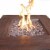 Gas Fire Pit with Lava Rocks and Control Panel, Brown- Saltoro Sherpi Perspective: top
