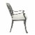 Wynn Outdoor Patio Metal Dining Chair, Set of 2, Light Gray Perspective: top