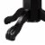 Ava 42 Inch Wood Pub Bar Table, Molded Trim, Carved Pedestal, Black- Saltoro Sherpi Perspective: top