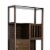 Axa 68 Inch Bamboo Shelf Bookcase with Cabinet, Right Facing, Dark Brown Perspective: top