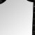 44 Inch Wall Mirror, Velvet Wrapping, Button Tufting, Black Perspective: top
