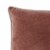 Hillary 20 Inch Velvet Welt Decorative Lumbar Throw Pillow, Auburn Red Perspective: top