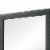 Cale 40 Inch Modern Portrait Mirror, Velvet Upholstery, Nailhead Trim, Gray Perspective: top
