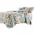 Wade 5 Piece King Quilt Set, Ocean Design, Scalloped Edges, Floral Pattern Perspective: top