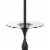 Ava 61 Inch Modern Floor Lamp, Glass Tray Table, 1 USB Port, Dark Bronze- Saltoro Sherpi Perspective: top