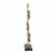 Jodie 27 Inch Metal Modern Accent Decor, Stacked Squares, Block Base, Gold- Saltoro Sherpi Perspective: top