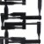 Jodie 27 Inch Metal Modern Accent Decor, Stacked Squares, Block, Black- Saltoro Sherpi Perspective: top