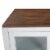 Dan 37 Inch Accent Storage Cabinet, Window Pane Sliding Door, Brown, White- Saltoro Sherpi Perspective: top