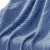 Nyx King Size Ultra Soft Cotton Thermal Blanket, Textured Feel, Denim Blue- Saltoro Sherpi Perspective: top