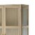 Dana 63 Inch Tall Cabinet, 2 Glass Doors, 1 Drawer, Natural Pine Wood- Saltoro Sherpi Perspective: top