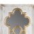 58 Inch Decorative Accent Mirror, Gold Ornate Trim over White Fir Wood- Saltoro Sherpi Perspective: top