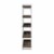 Pam 70 Inch Bookcase, 5 Wood Shelves with Raised Edges, Chrome Metal Frame- Saltoro Sherpi Perspective: top