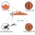 Pure Garden Patio Umbrella Cantilever 10 Ft Terracotta Easy Crank Outdoor Shade Perspective: top