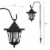 Hanging Solar Coach Lights Outdoor Lighting with Hanging Hooks for Garden, Path, Landscape, Perspective: top