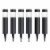 Solar Path Bollard Lights, Set of 6 Stainless Steel Black Outdoor Stake Lighting for Garden Perspective: top