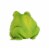 Cute Fat Frog Big Eyes Garden Flower Bed Decor Bright Green Bullfrog with Smile Perspective: top