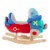 Rocking Plane Toy- Kids Plush Stuffed Ride On Wooden Rockers with Sounds and Handles-Make Perspective: top