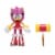 Sonic The Hedgehog 4-Inch Action Figure Modern Amy with Hammer Collectible Toy Perspective: top