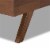 Baxton Studio Brita King SizeGrey Upholstered Walnut Finished Bed Perspective: top