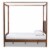 Baxton Studio Veronica Queen Size Walnut Finished Wood Platform Canopy Bed Perspective: top