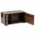 Baxton Studio Connor Walnut Brown Finished 2-Door Cat Litter Box Cover House Perspective: top