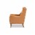 Baxton Studio Daley Tan Faux Leather Walnut Brown Finished Wood Lounge Armchair Perspective: top