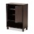 Dark Brown Finished Wood 2-Door Entryway Shoe Storage Cabinet With Bottom Shelf Perspective: top