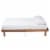 Winston Mid-Century Modern Walnut Brown Finished Wood Full Size Platform Bed frame Perspective: top