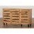 Baxton Studio Gisela Modern and Contemporary Oak Brown Finished Wood 3-Door Shoe Storage Perspective: top