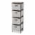 Baxton Studio Jorah Modern and Contemporary Grey and White Fabric Greywashed 4-Basket Perspective: top