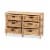 Dariana Modern Bohemian Natural Brown Rattan 6-Drawer Storage Cabinet Perspective: top