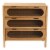 Naresh Mid-Century Modern Transitional Natural Brown Bamboo Wood 3-Drawer Storage Cabinet Perspective: top