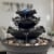 Indoor Water Fountain With LED Lights- Lighted Three Tier Soothing Cascading Tabletop Perspective: top