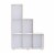 Furniture of America Chapin Wood 6-Compartment Bookcase in White Perspective: top