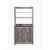 Furniture of America Schuetz Rustic Wood Multi-Storage Kitchen Cabinet in Gray Perspective: top