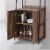 Furniture of America Bimme Rustic Metal 4-Shelf Wine Cabinet in Oak and Black Perspective: top