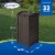 Suncast Trash Hideaway Outdoor 33 Gallon Garbage Waste Can Bin, Java (2 Pack) Perspective: top