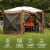 CLAM Quickset Pavilion 12.5' Portable Outdoor Gazebo Canopy Tent with Floor Tarp Perspective: top