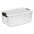 Sterilite 116 Quart Latch Lid Tote, 4 Pack, and 18 Quart Latch Lid Tote, 6 Pack Perspective: top
