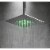 Hongtoo 12 Inch Stainless Steel Hydroelectric LED Rain Waterfall Shower Head Perspective: top
