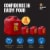 Midwest Can Company 5610 5 Gallon Gas Can Fuel Container Jugs w/ Spout (4 Pack) Perspective: top