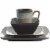 Gibson 16 Piece Square Dinnerware Set with Plates, Bowls, and Mugs (2 Pack) Perspective: top