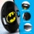 Slippery Racer Downhill Pro Round Batman Plastic Saucer Disc Snow Sled (2 Pack) Perspective: top