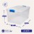 Homz 31 Quart Heavy Duty Modular Stackable Storage Containers, Clear, 8 Pack Perspective: top