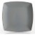 Gibson Home 16 Piece Modern Square Melamine Dinnerware Plate Set Grey (2 Pack) Perspective: top
