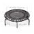 JumpSport 220 Fitness Rebounder Mini Trampoline & Handle Bar Accessory, Black Perspective: top