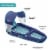 Aqua Leisure Inflatable Pool Lounger Float w Sunshade Canopy, Blue (2 Pack) Perspective: top